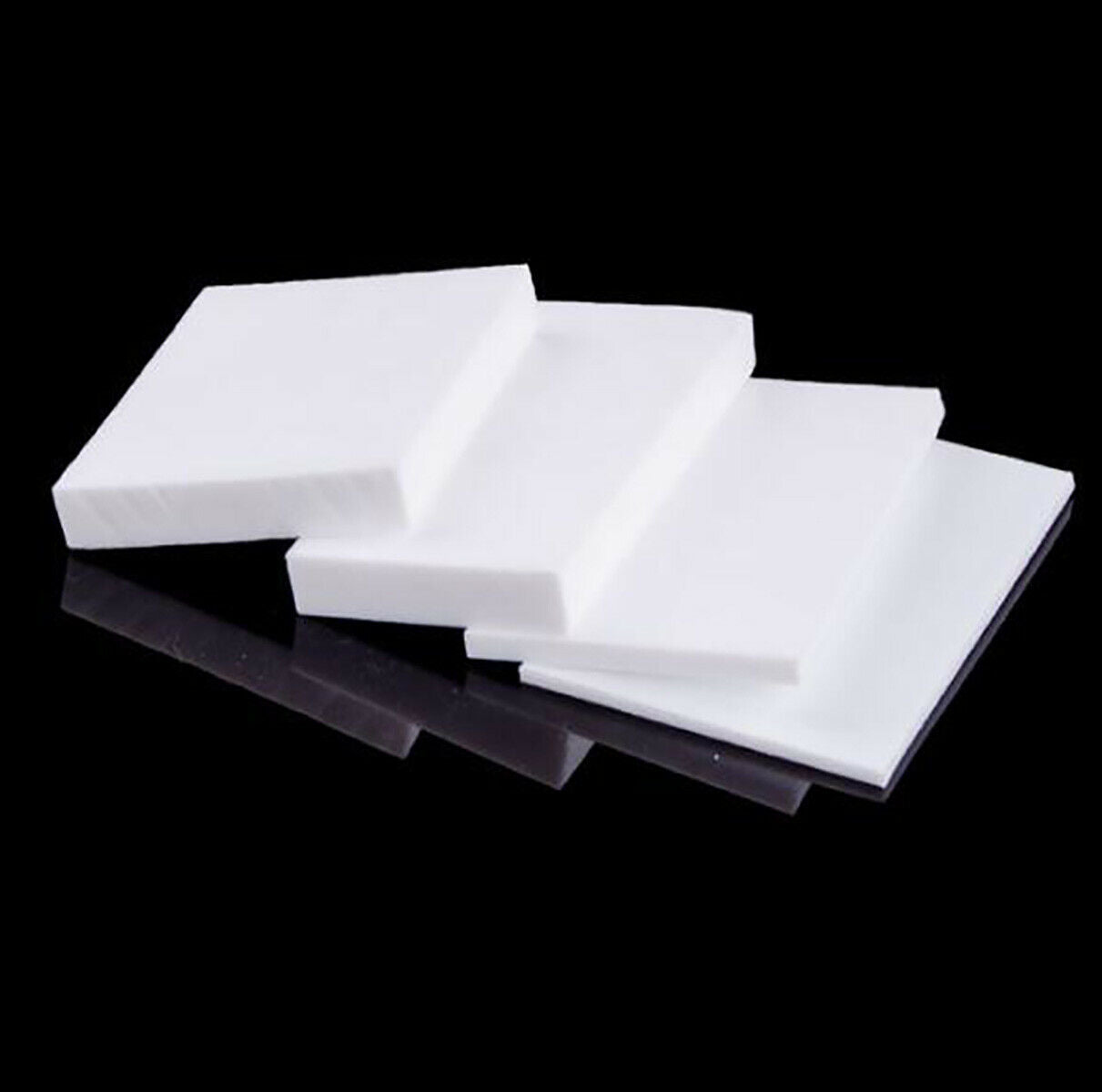 2pc 150*50mm PTFE Sheet Plate, Polytetrafluoroethyle Plastic Panel,Thickness 5mm