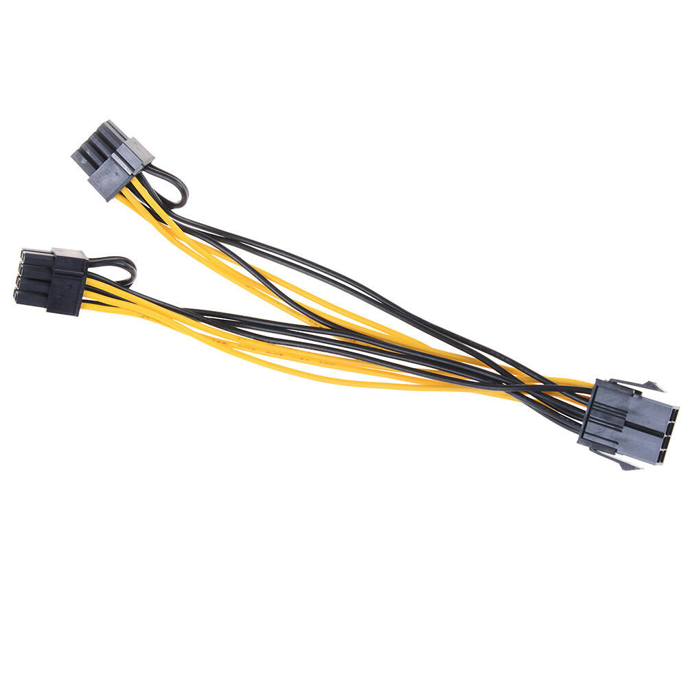 1Pc 8-pin to dual 8 pin 2x (6pin+2Pin) graphic video card power splitter .l8