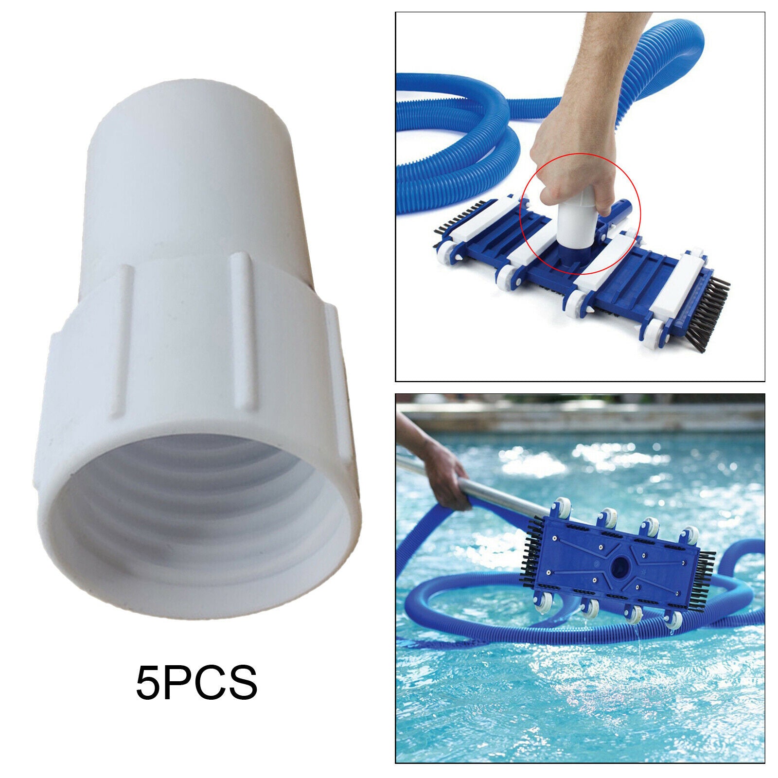 5x Swimming Pool Hose Cuff Hose End Thread Cuffs Repair Replacement 10cm