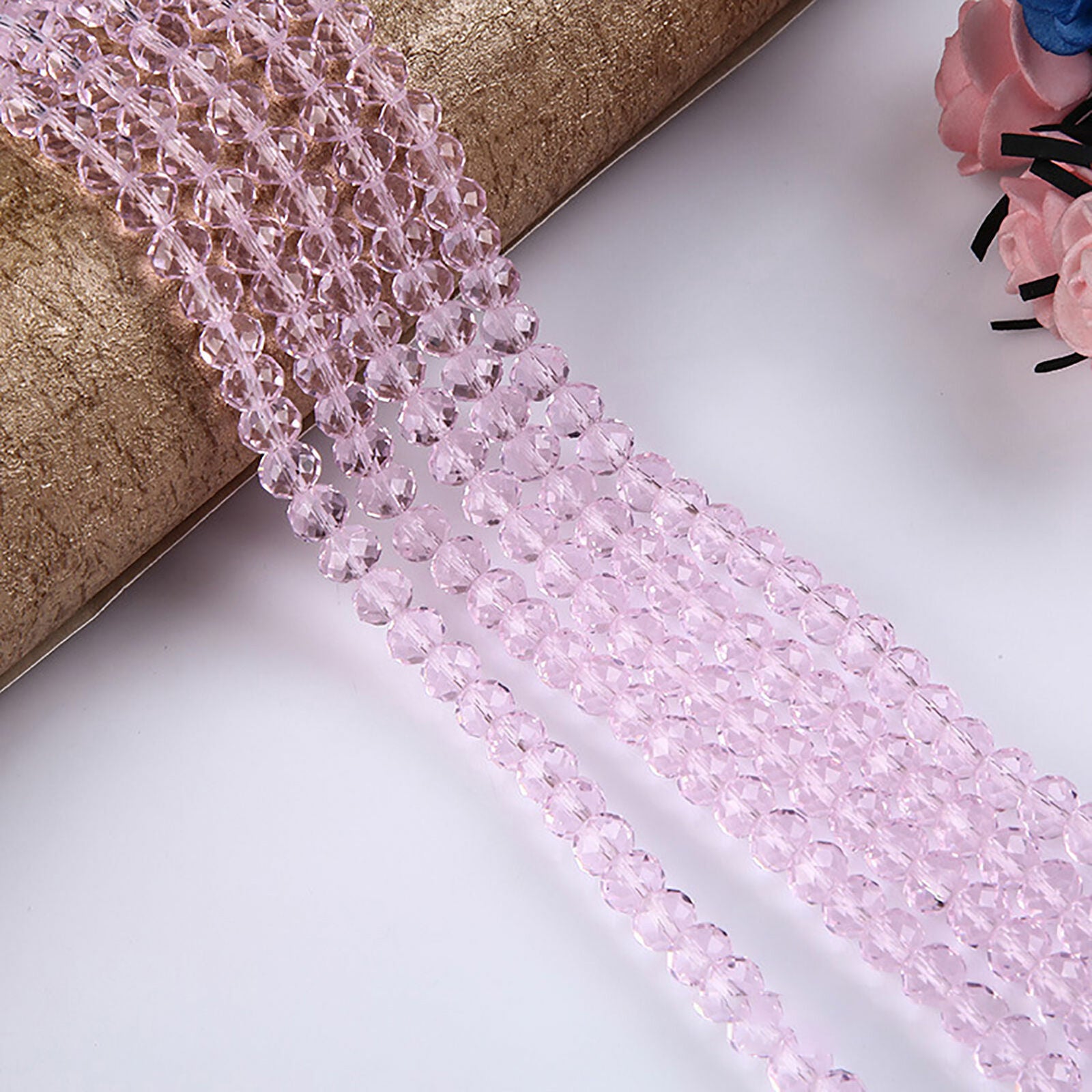 Artificial Crystal Dazzling Jewelry Loose Bead Glass String DIY Home Decor My