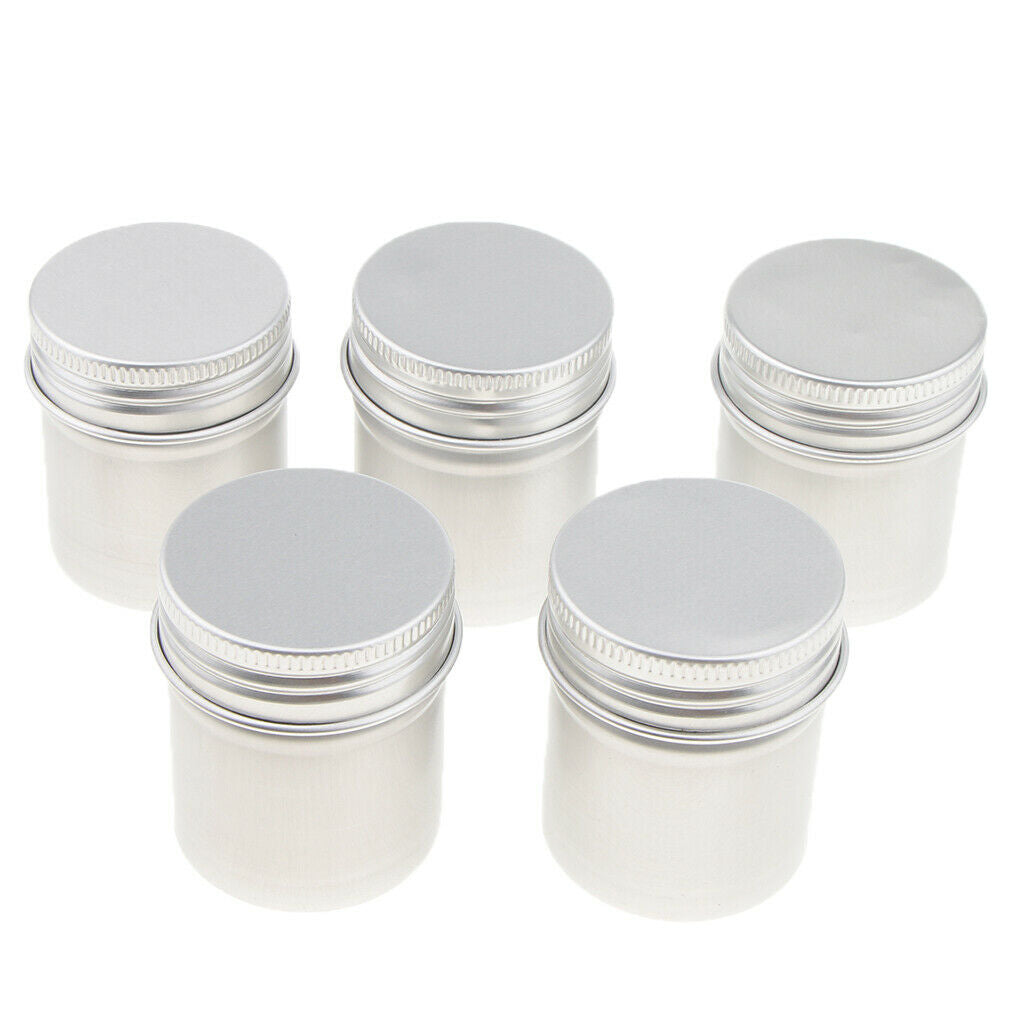 30-Pack Aluminium Tin Jars Storage Cosmetic Bottle Round Containers with Metal
