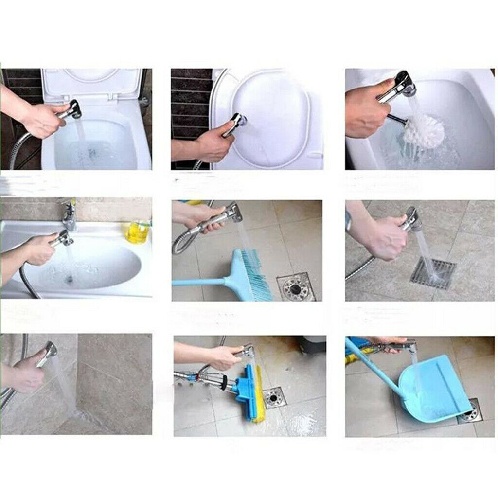 Bathroom Bidet Sprayer Head Electro-plating Plastic Washroom Bathing Kit