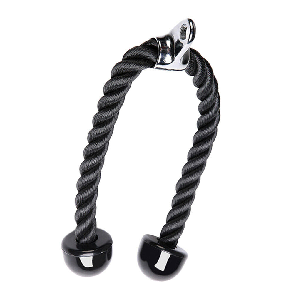 Muscle Training Gym Triceps Rope Cable Attachment 27.6 Inch Rope Black