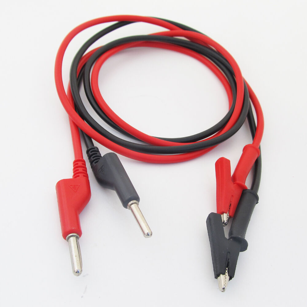 5pairs Silicone High Voltage 4mm Banana Plug to Alligator Clip Test Leads Cable