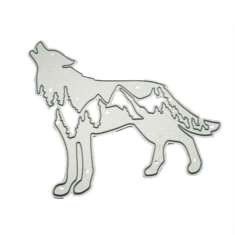 Howling Wolf Carbon Steel Cutting Dies DIY Scrapbooking Photo Album Embossing