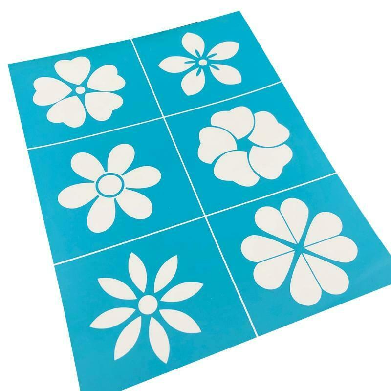 Flowers Self-Adhesive Silk Screen Printing Stencil for Painting on Wood T-Shirt