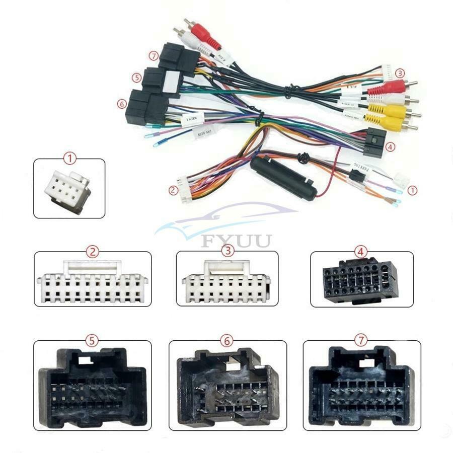 1x 16 PIN Android Audio Wiring Harness For Chevrolet Tahoe 07-14 GMC Yukon 07-14
