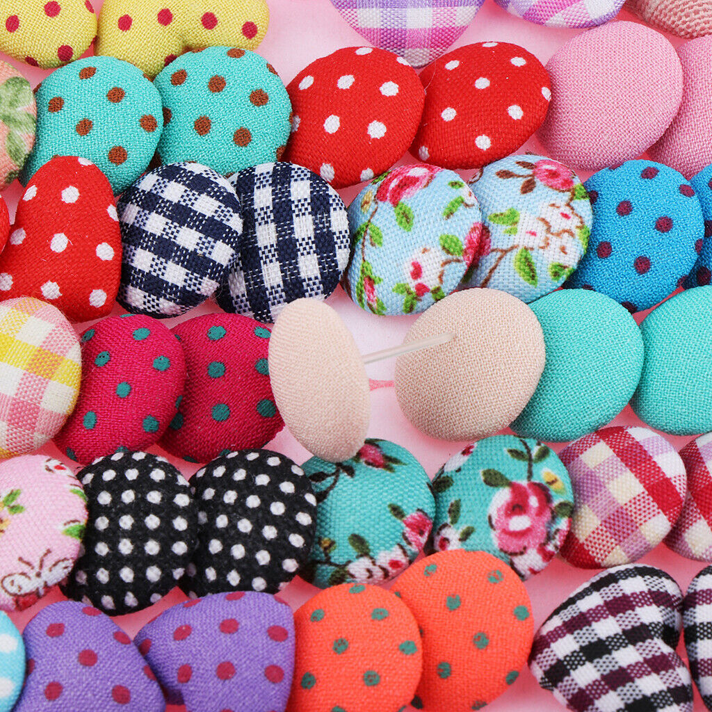 36 pairs of mini ear studs allergy-free round love heart - earrings for
