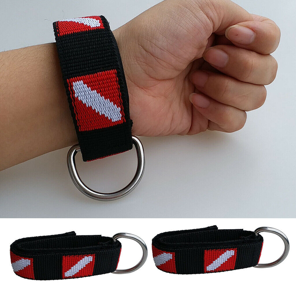 2 Pack Scuba Diving Safety Wrist Strap Lanyard Camera Torch Hand Rope Band