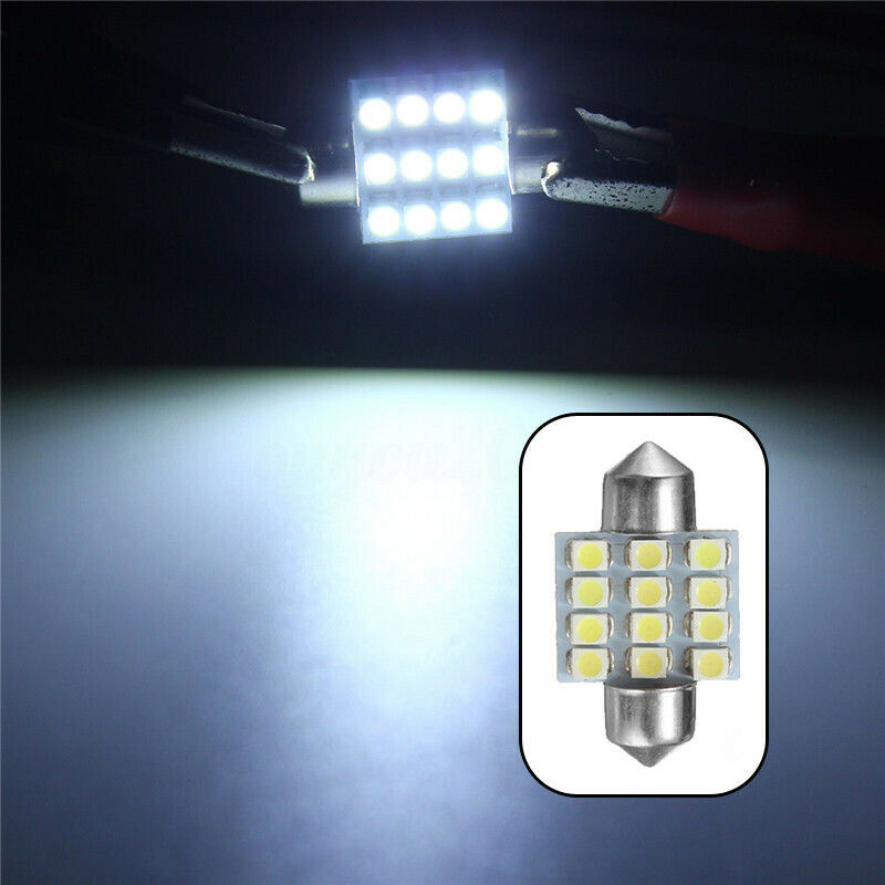 13X Car White LED Light Interior Package T10 Festoon Map Dome License Pl Tt