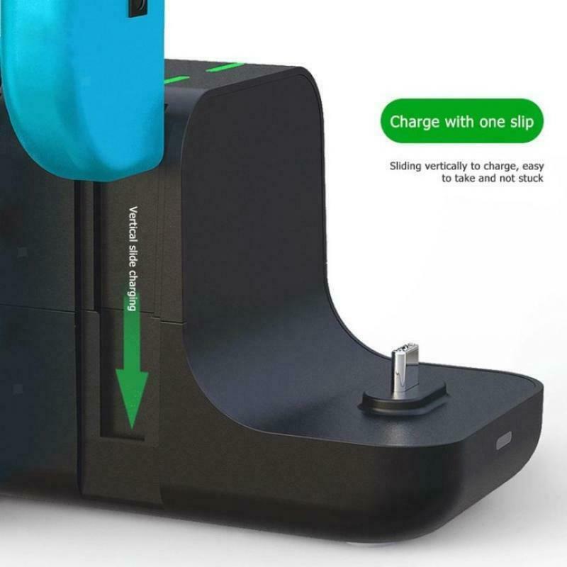 For Nintendo Controller Charger Dock Stand with 6 Ports 4pcs Handles Slide