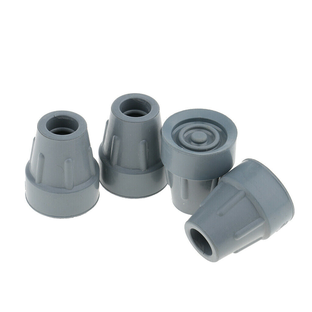 4Pcs Anti-skid Walking Stick Tip Protector Rubber Crutch Tips Grain Cane Pad