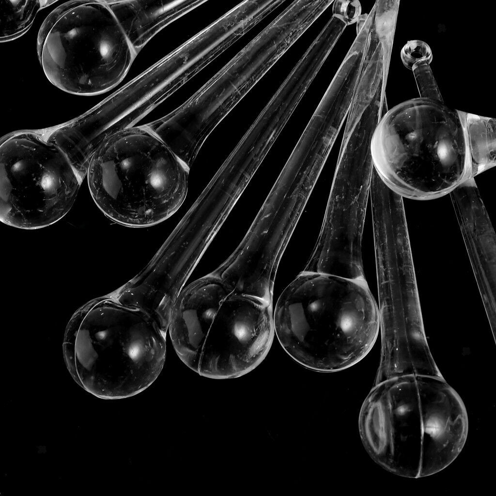 10Pcs Crystal Raindrop Chandelier Prisms Pendants Lamp DIY Suncatcher Parts