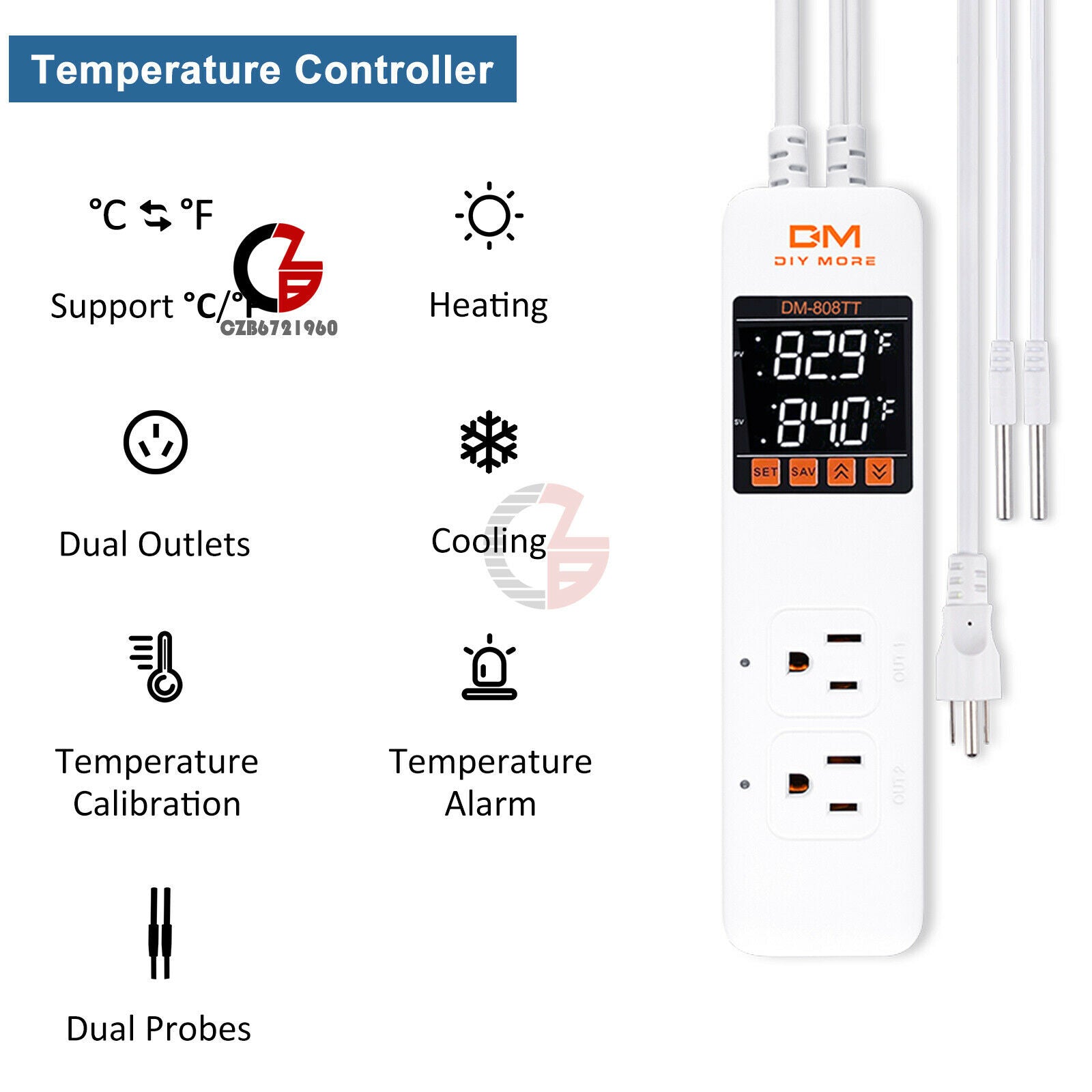 10A AC 85-250V Digital Temperature Controller Thermostat Controller Socket