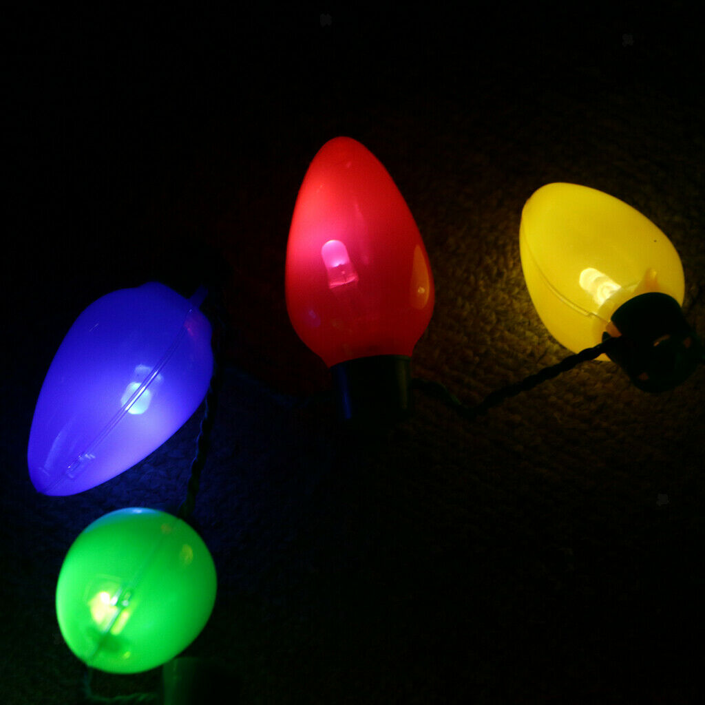 LED Light Up Christmas Bulb Necklace Party Favors 36cm-9 LED Bulbs