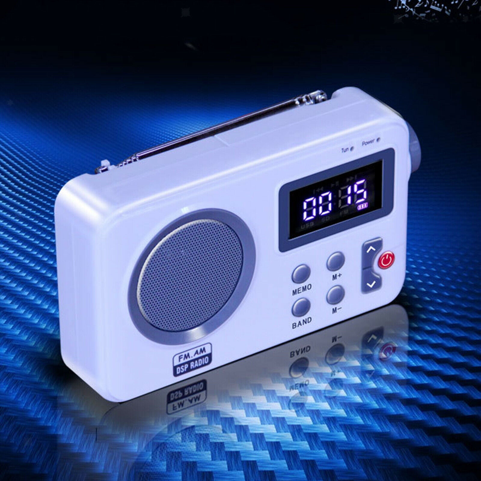 Portable Radio FM Big Speaker Earphone Plug Lightweight for Gift Home Travel