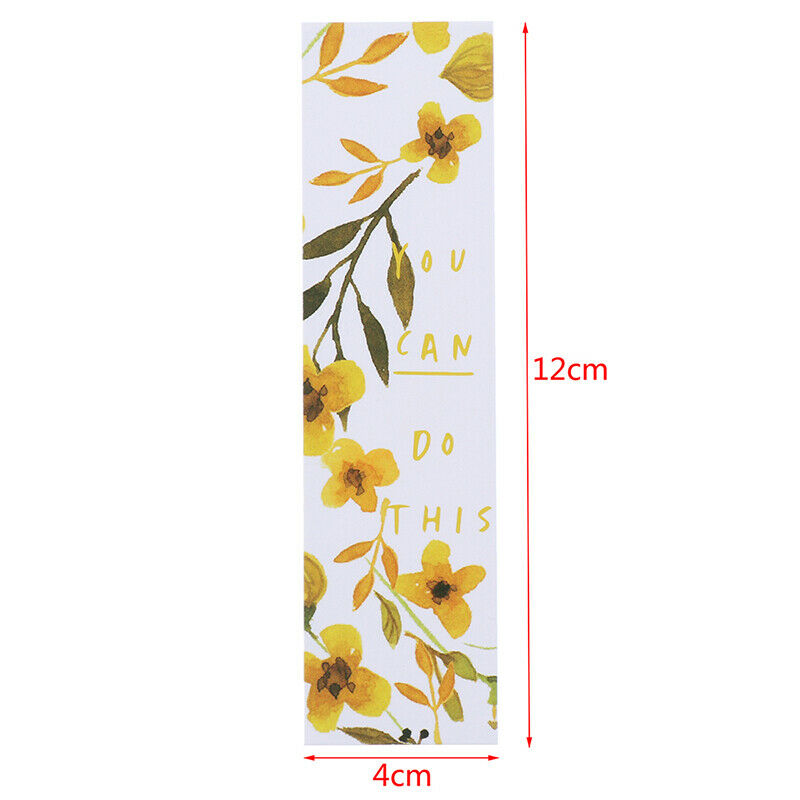 1Box Flowers Bookmarks Message Cards Book Notes Paper Page Holder Station.l8