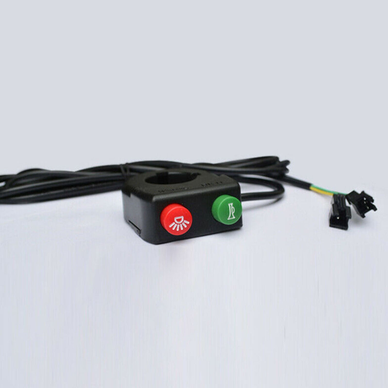 Electric Bicycle LED Headlight Light Waterproof eBike Front Flashlight w/ Horn
