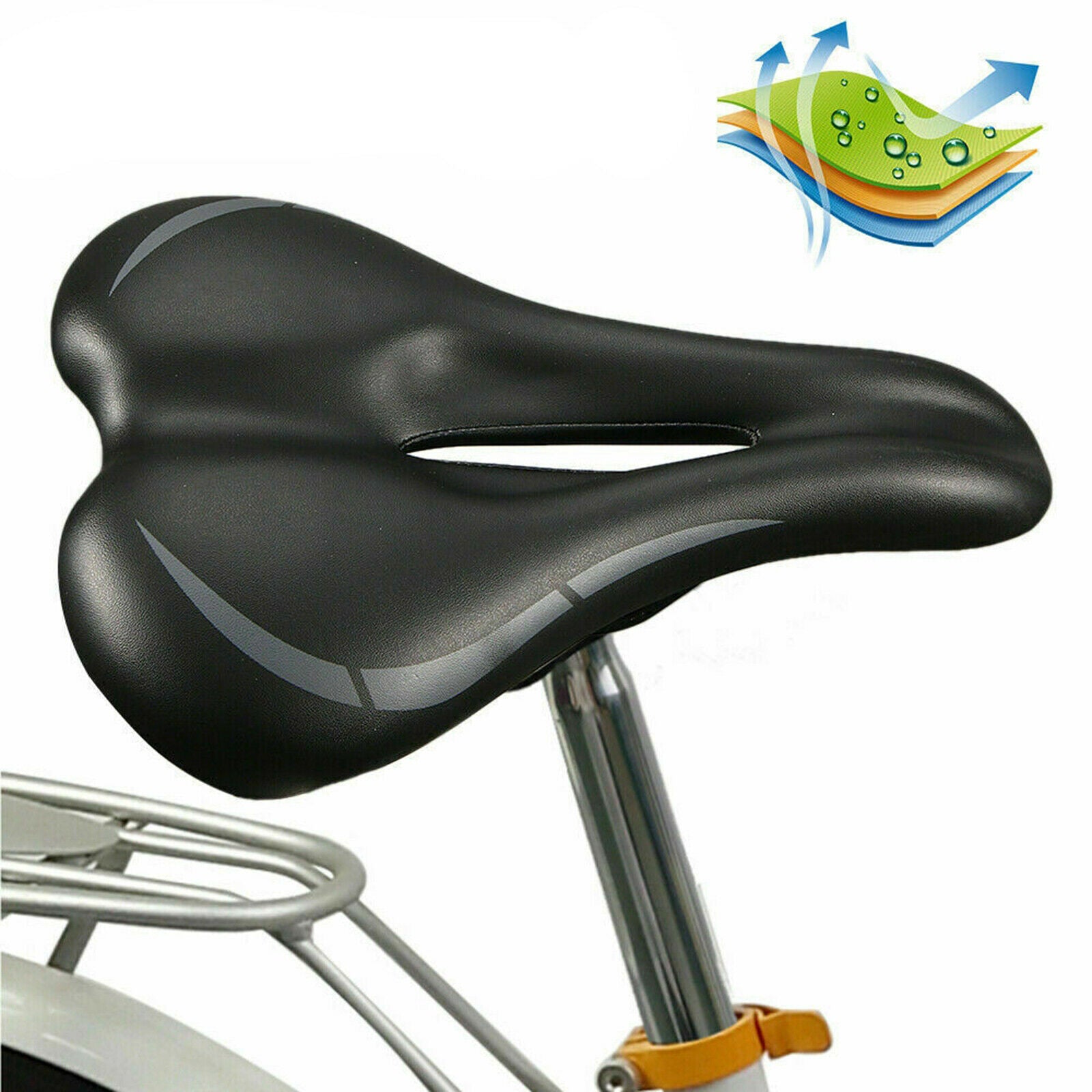 Comfortable Bicycle Seat Bike Saddle Soft Gel Padded Cushion Fit MTB Road Bike