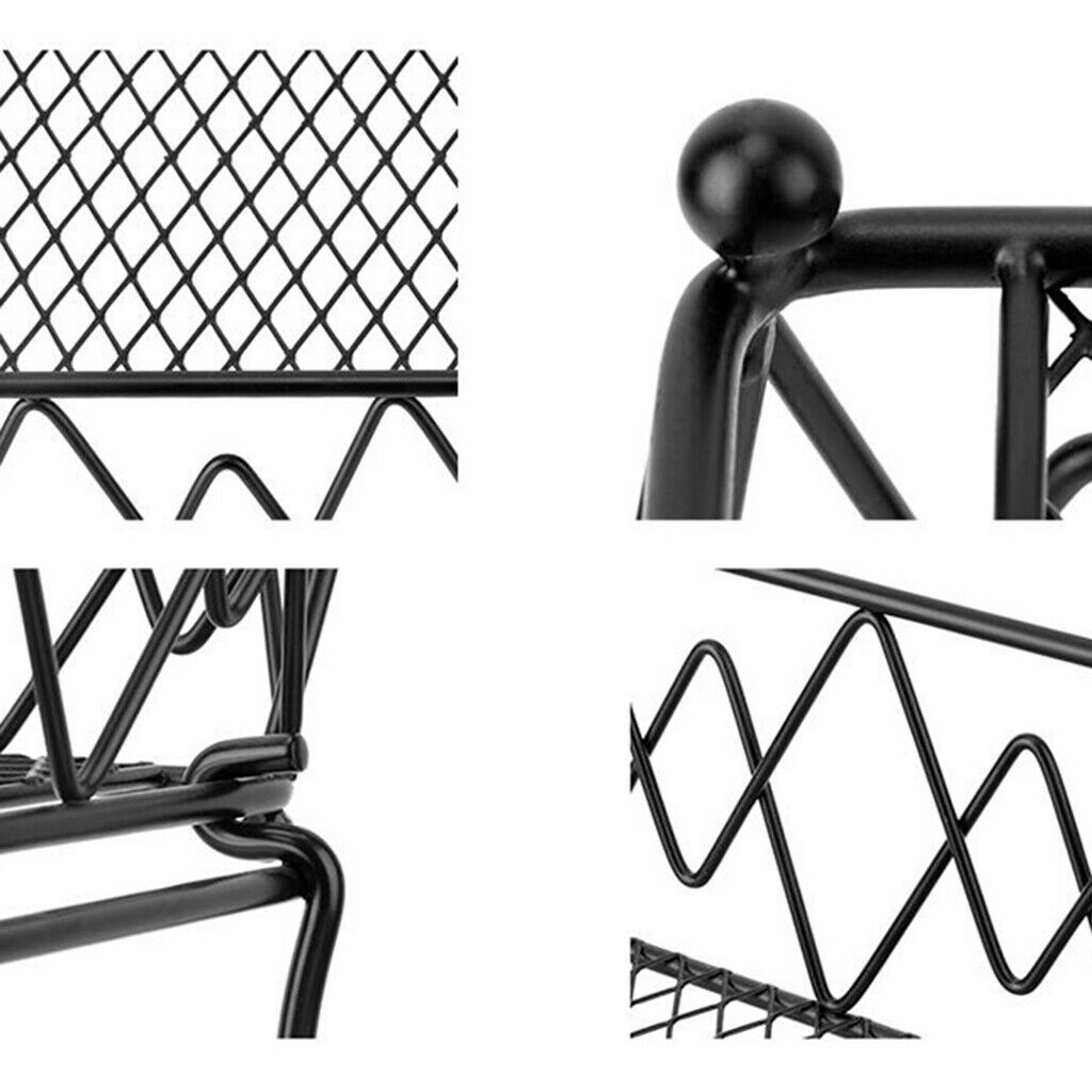 Detachable 2-Tier Fruit Basket Fruit Holder Kitchen Stand for Fruits Black