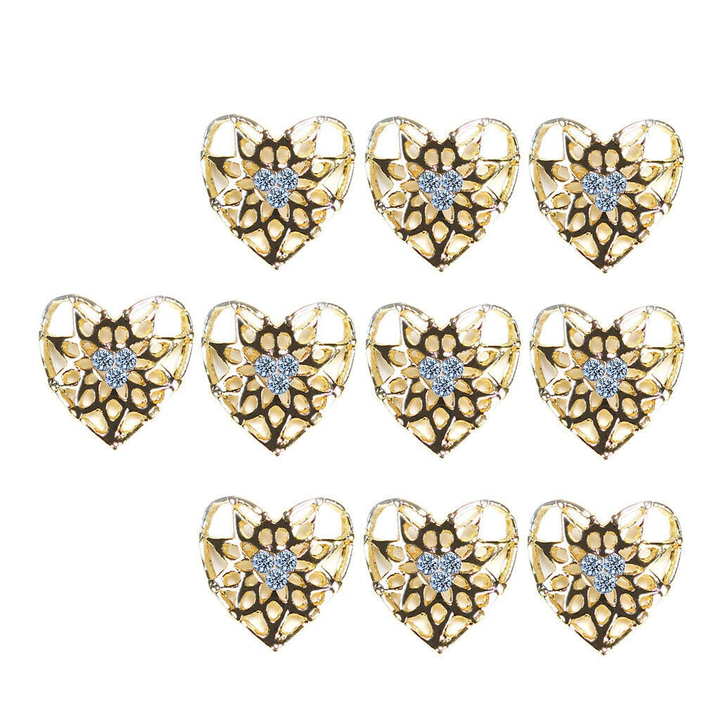10Pcs Nail Art Tips Rhinestone Glitter Jewelry Decoration Rhinestones 09