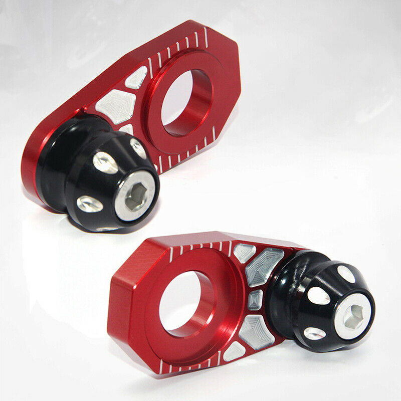2PCS Motorcycle Bikes Rear Hub Wheel Chain Adjuster Parking Automatic Regulator