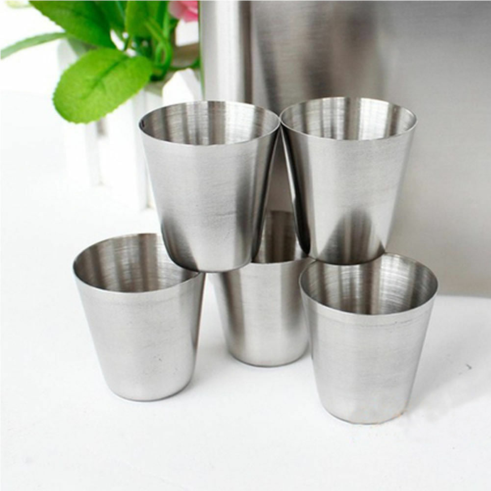 4X  Stainless Steel Cup Mug Drinking Coffee  Tea Beer Tumbler Camping..l8