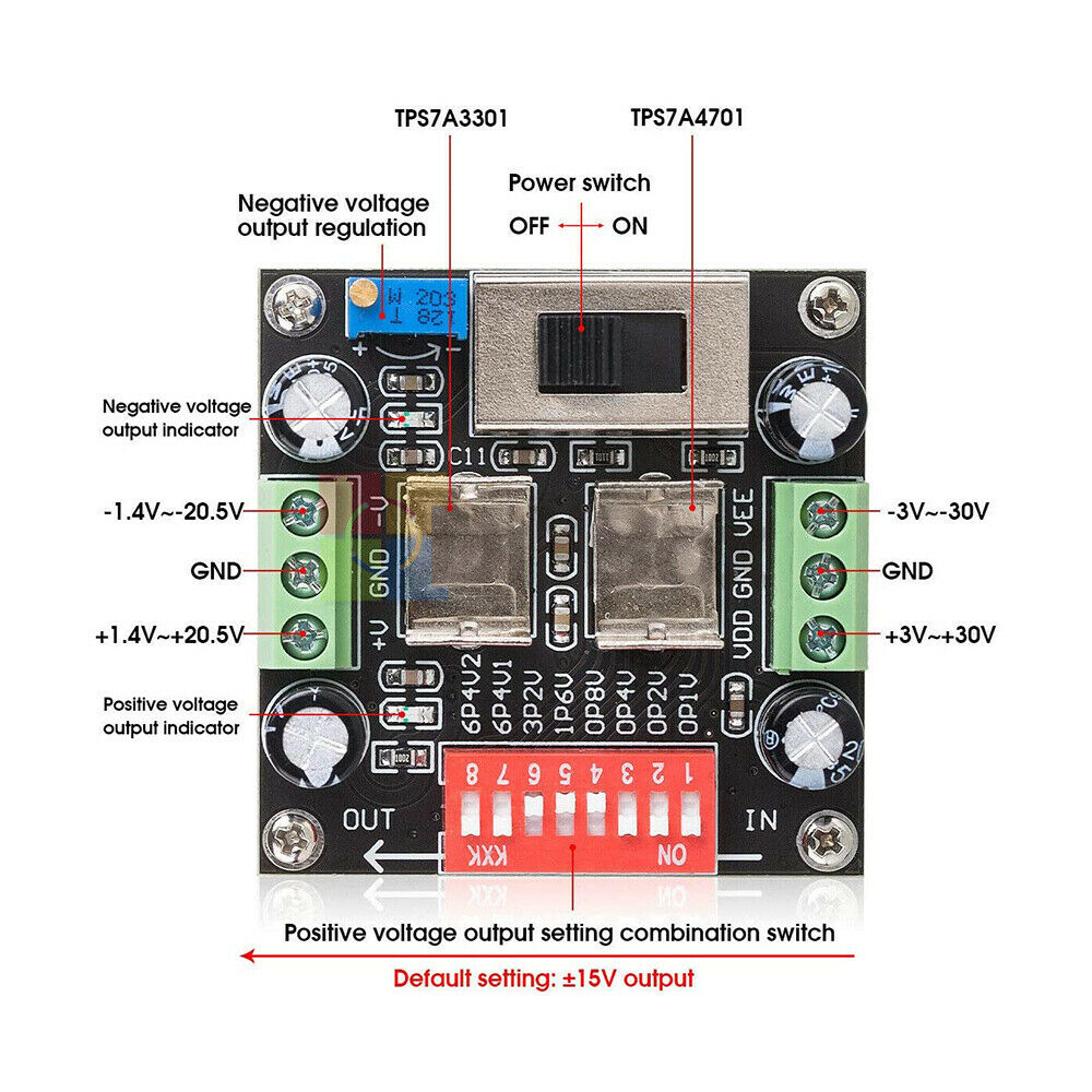 TPS7A4701 TPS7A3301 Ultra-low Ripple Positive Negative Power Supply Module Set