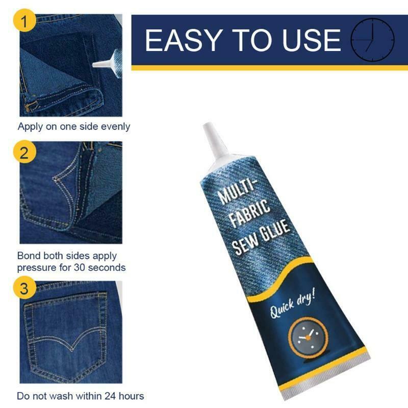Liquid Glue Instant Fabric Leather Fast Drying Glue Sew Glue Kit Sewing Supplies