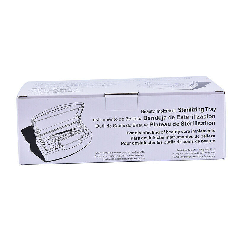 Nail Sterilizer Tray Disinfection Pedicure Manicure Box Nails Art Bo LS