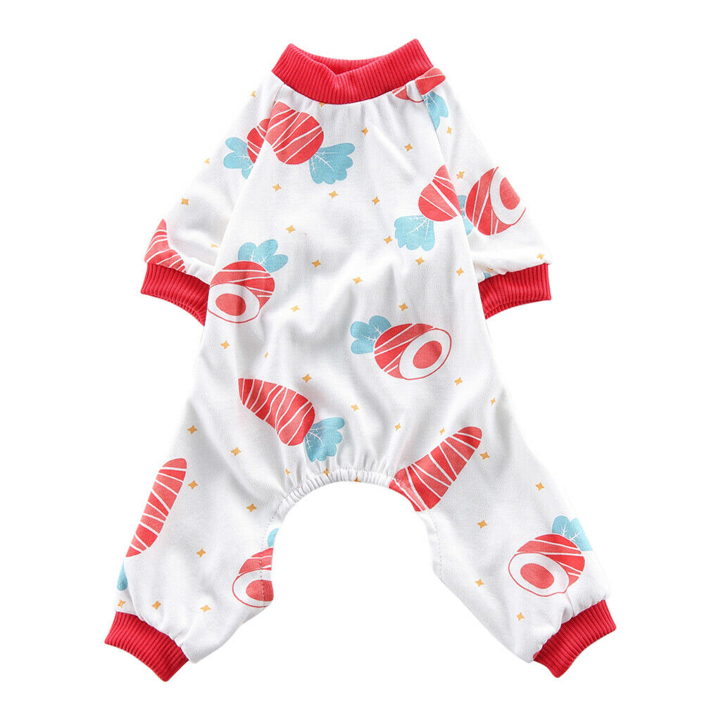 Pet Pajamas Comfort Pet Puppy Clothes Apparel For Small Dog Puppies Red-S
