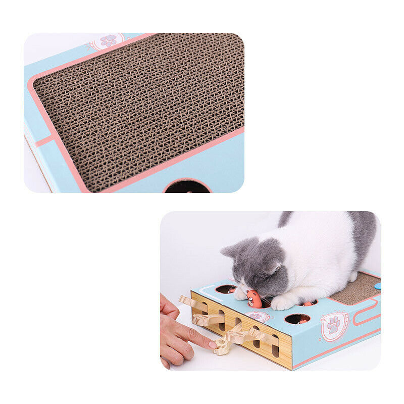 Cat Toys Corrugated Paper Cat Scratch Board Nest Interactive Solid Wood Cat B JY