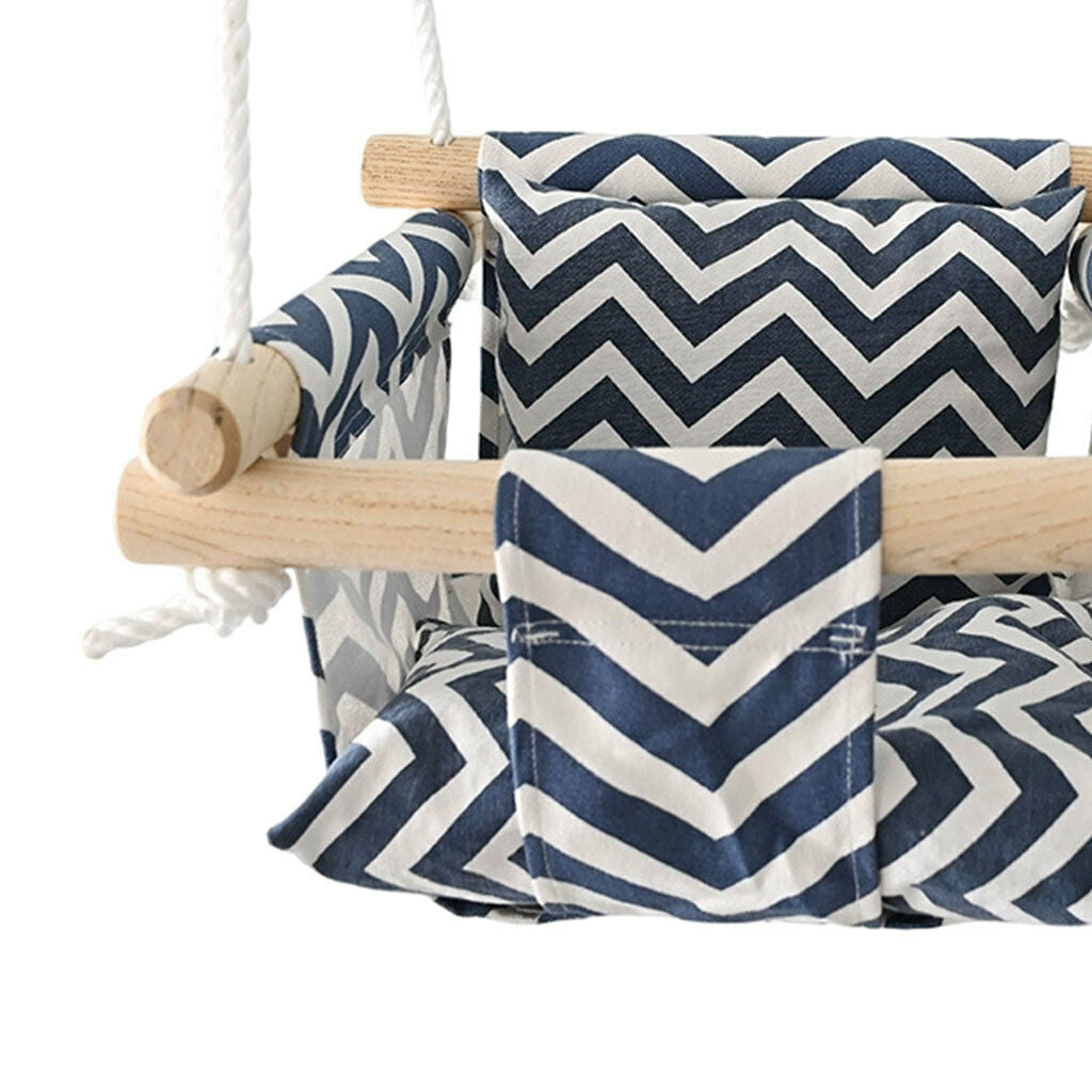 1pc Secure Baby Hanging Swing Seat Toddler Wood Hammock Outside Play Set