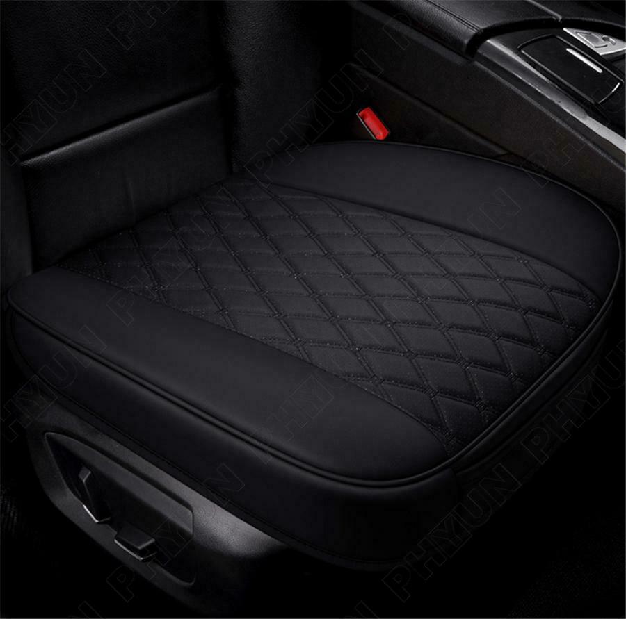 Black PU Leather Car Front Seat Cover Surround Cushion Universal Auto Seats Pad
