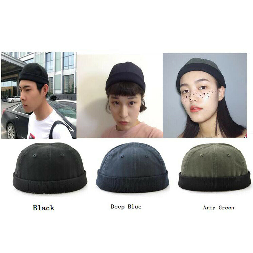 3 pcs Women Men Retro Docker Leon Beanie   Pure Cotton Hat