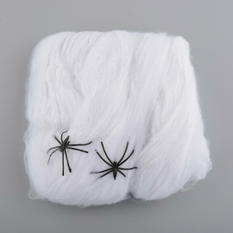 Stretchy Spider Web Net Cobweb With Spider for Halloween Party Decoration