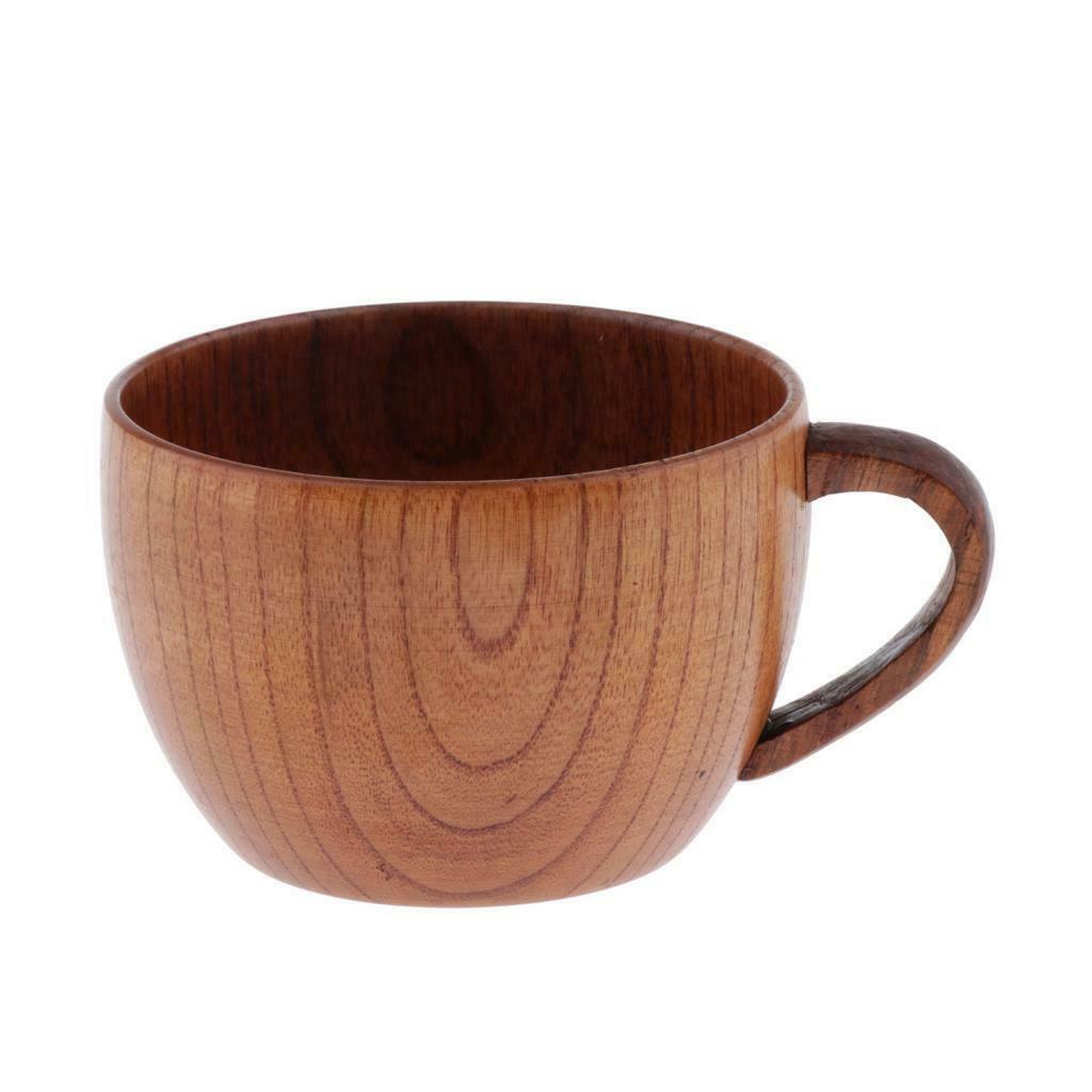 Solid Wood Coffee Beer Mug Milk Tea Cup Decorative Home Bar Drink 150ml