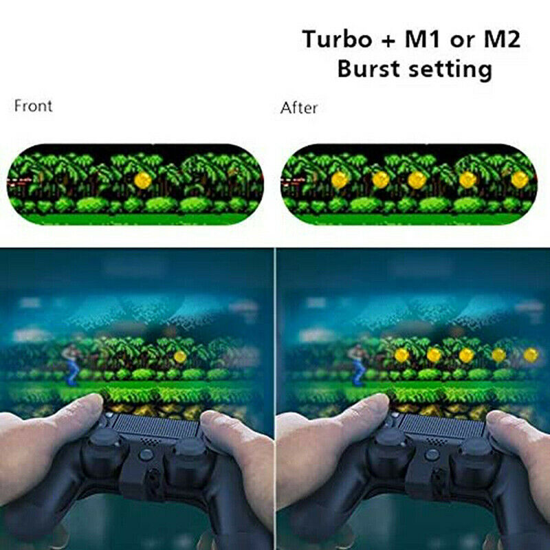 For PlayStation 4 PS4 Controller Adapter Gamepad Extender Back Button Turbo key