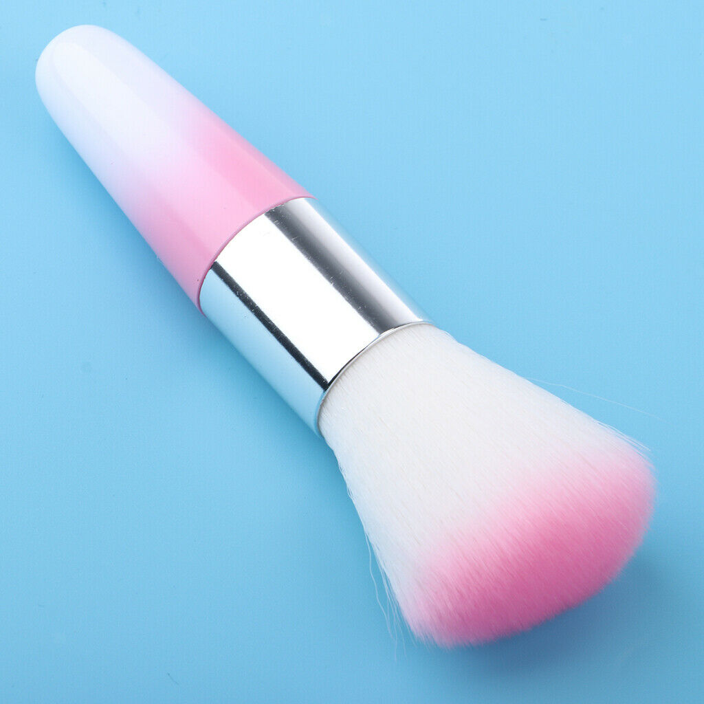 Nail Art Dust Remover Powder Cleaning Brush for Acrylic UV Gels, Travel Compact