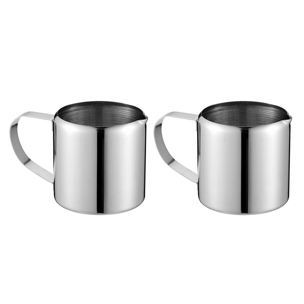 1oz 29ml Espresso Milk Frothing Pitcher Jug Coffee Latte Art Cup Mug 2 Pcs