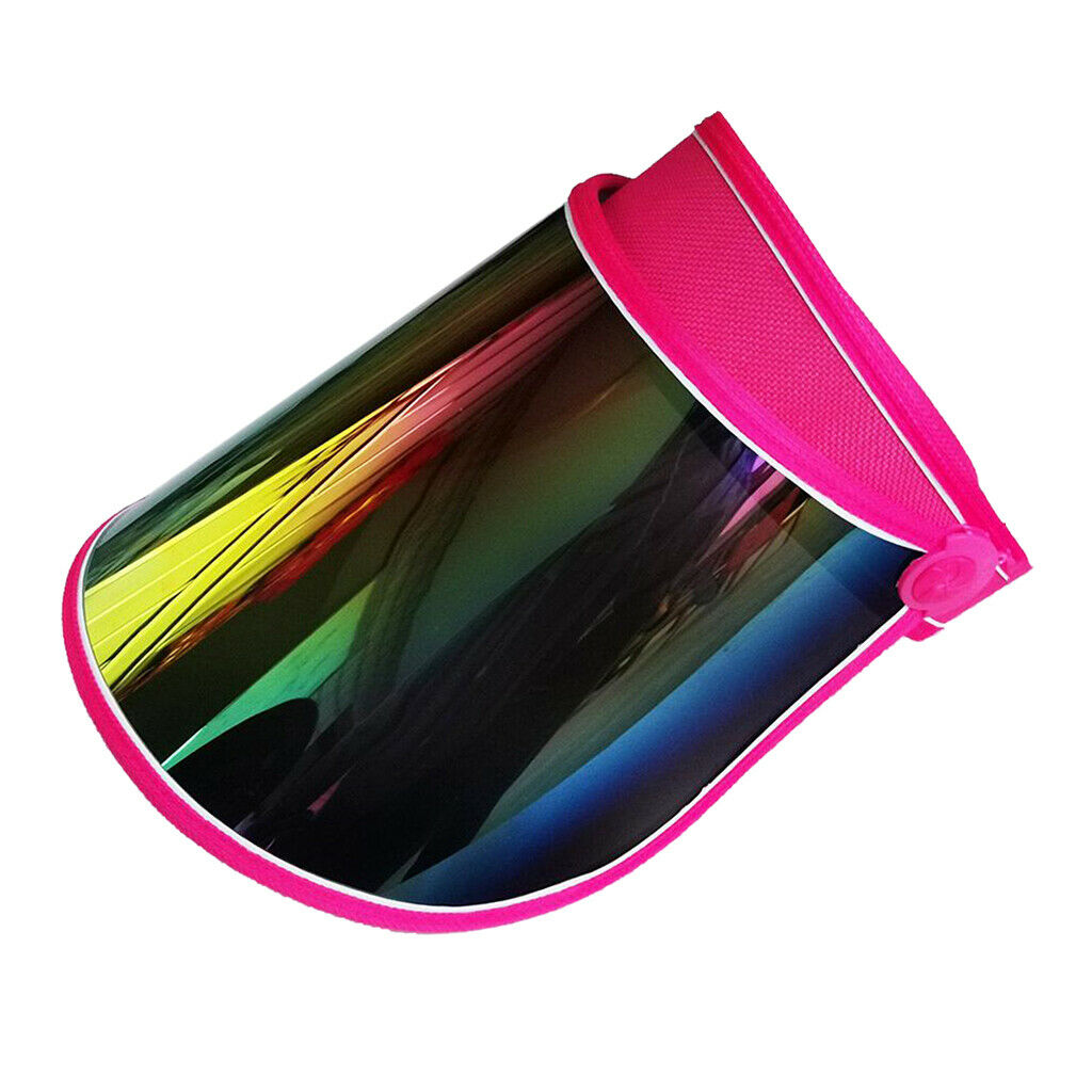 Sun Hat Visor Reusable Driving Fishing Hiking Golf Anti-UV   Rose Red