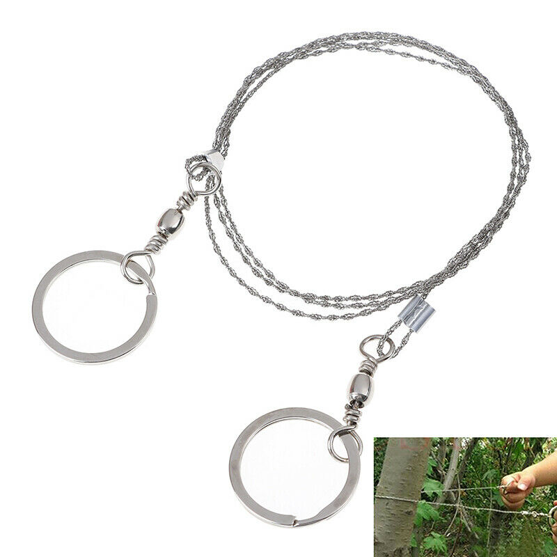 1PC Outdoor String Wire Saw Carbon Ring Scroll Hand Rope Chain Saws Wood Tool US