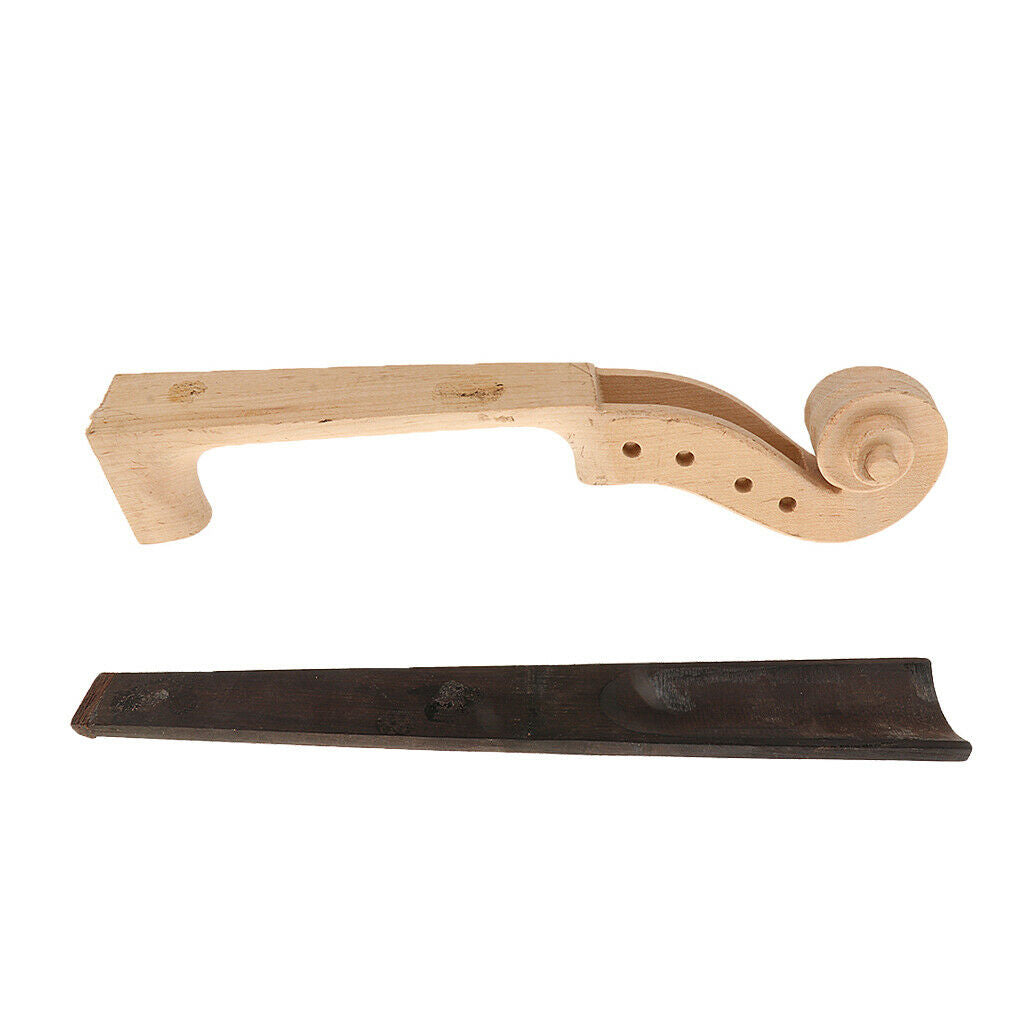 Hand-carved Maple Neck with Fingerboard, Fingerboard Ebony Fret for 4/4