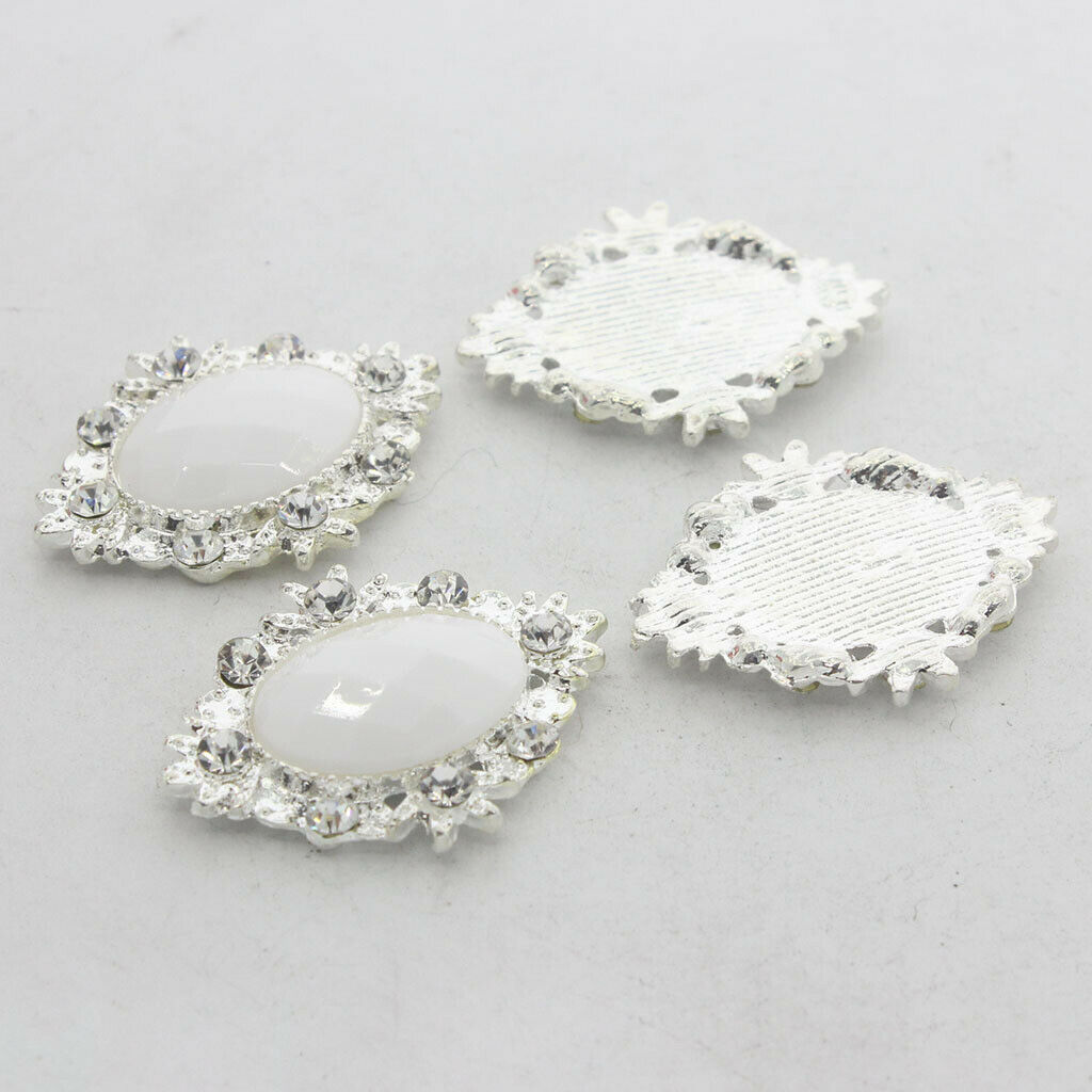10pcs Oval Crystal Rhinestone Button Flatback Embellishment Sewing Craft 1