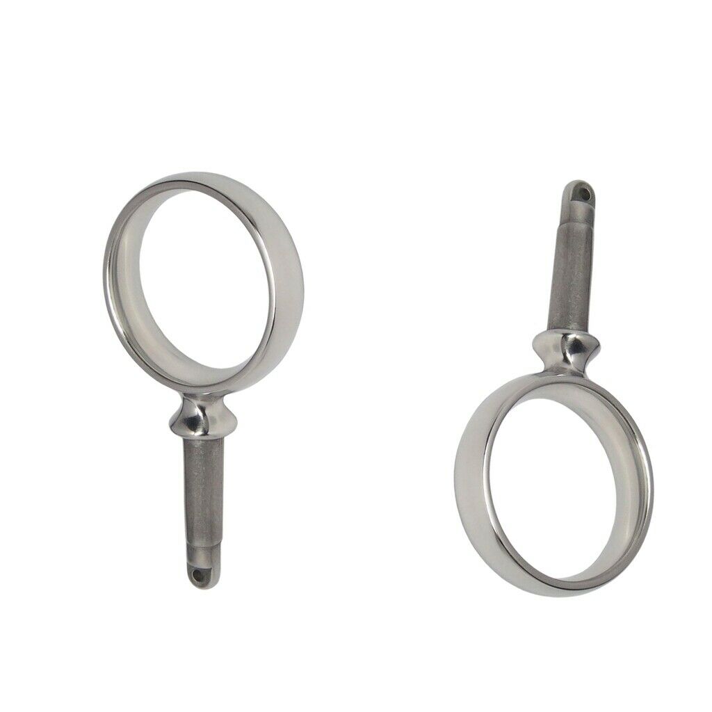 2x 316 Stainless Steel 2-1/4" Round Oarlock 1/2"x 2" Shaft for Boat Kayak