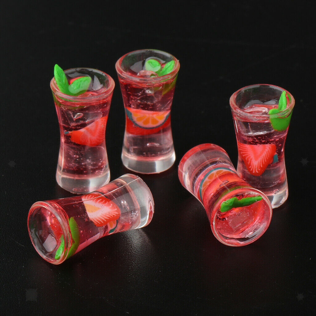 10 lot 1/12 Mint Cocktail Glasses Drinks Kitchen Pub Bar DIY Life Scenes