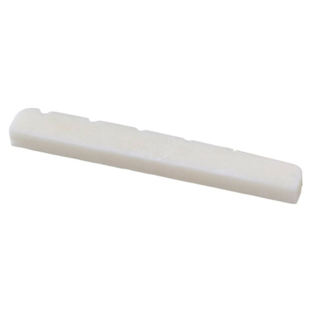 Replacement 1x White Cattle Bone Slotted Nuts White for 6-String Guitar Accs