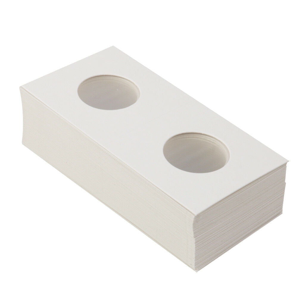 100PCS Mylar Cardboard Coin Holders Flip Collection Supply Storage 20.5/25mm