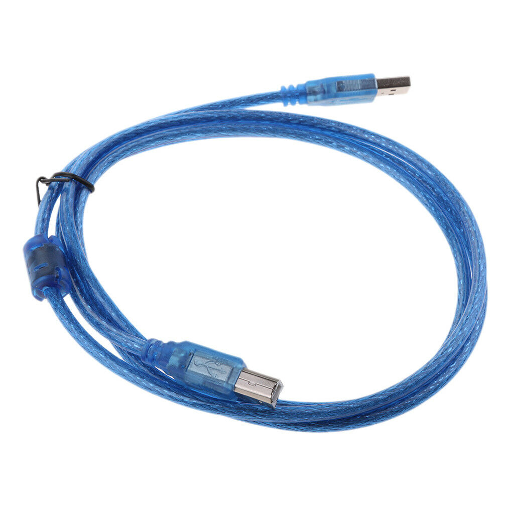1.5meters USB 2.0 High Speed Cable Long Printer Lead A to B Blue Shielded