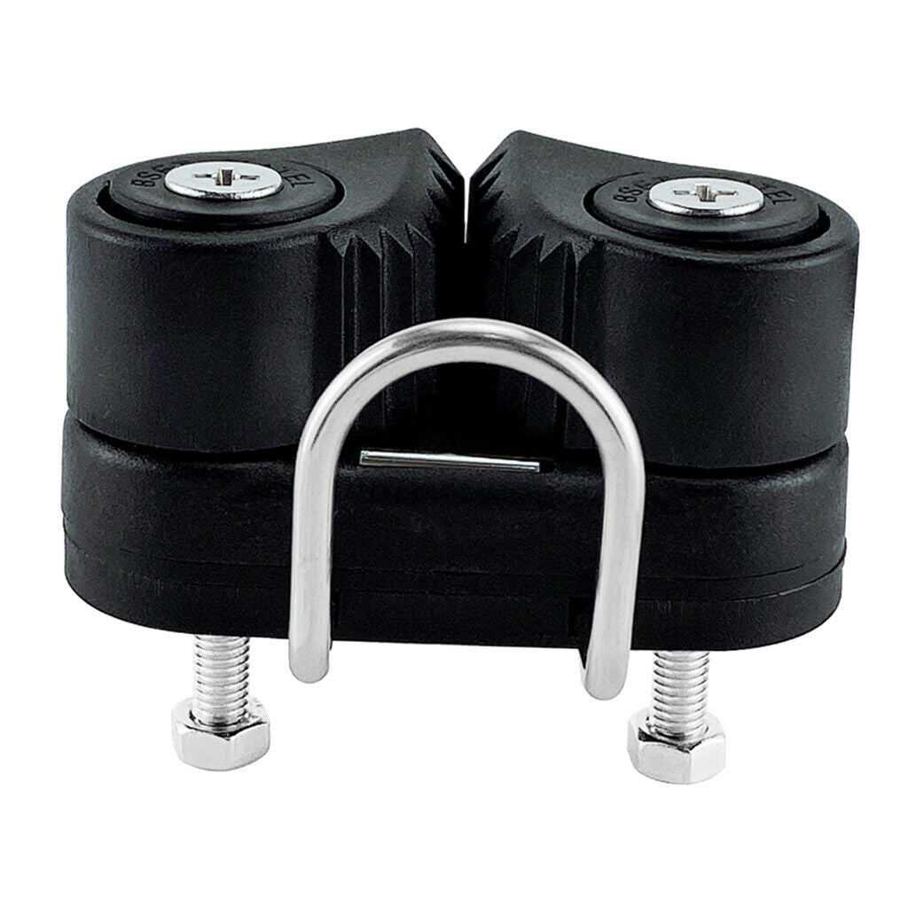 Composite Sailboat 2 Row Ball Bearing Cam Cleat With Leading  Black